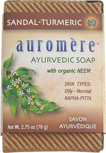 Auromere Ayurvedic Bar Soap Sandalwood-Turmeric -- 2.75 oz