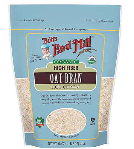 Bob's Red Mill Organic High Fiber Oat Bran Hot Cereal -- 18 oz