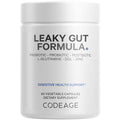 Codeage Leaky Gut Supplement - L-Glutamine Probiotics Vitamin D & Zinc - Vegan -- 60 Capsules