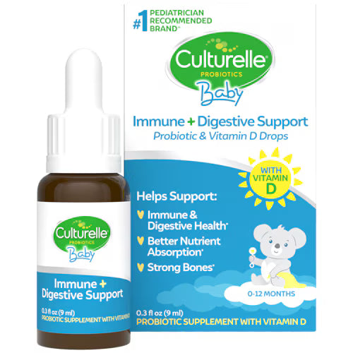 Culturelle Baby Immune + Digestive Support Drops - 0-12 Months -- 0.3 fl oz