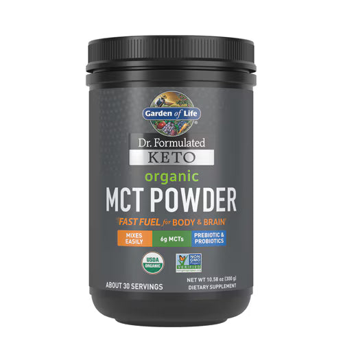 Garden of Life Dr. Formulated Organic MCT Prebiotics and Probiotics Powder Unflavored -- 10.58 oz