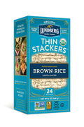 Lundberg Organic Thin Stackers Brown Rice Cakes Lightly Salted -- 6 oz