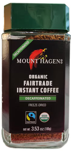 Mount Hagen Organic Fairtrade Instant Coffee Decaffeinated -- 3.53 oz