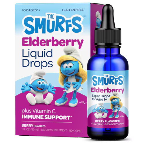 The Smurfs Kids Elderberry + Vitamin C Immune Support Liquid Drops Berry -- 1 fl oz