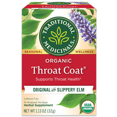 Traditional Medicinals Organic Throat Coat Herbal Tea Original -- 16 Tea Bags