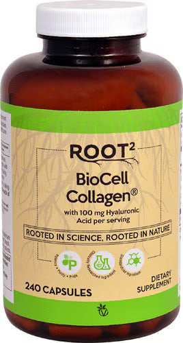 Vitacost-Root2 BioCell Collagen with 100 mg Hyaluronic Acid per serving -- 240 Capsules