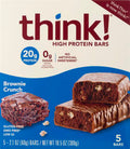 think! High Protein Bar Brownie Crunch -- 5 Bars